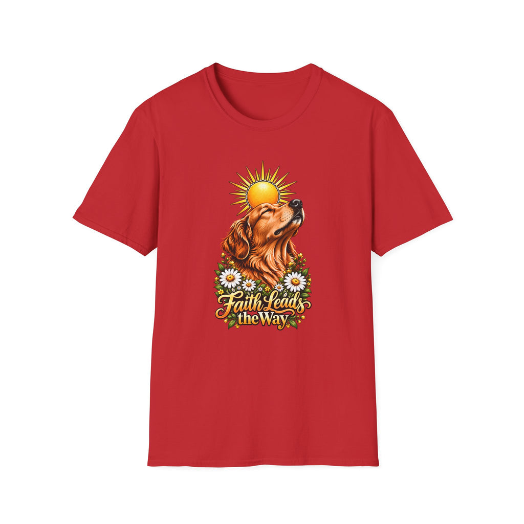 Faith Leads the Way - Golden Retriever - Supersoft Unisex T-shirt