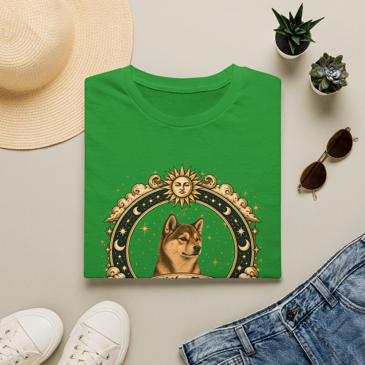 Zodiac Virgo Shiba Inu - Dog Horoscope Star Sign - Supersoft Unisex Funny T-shirt