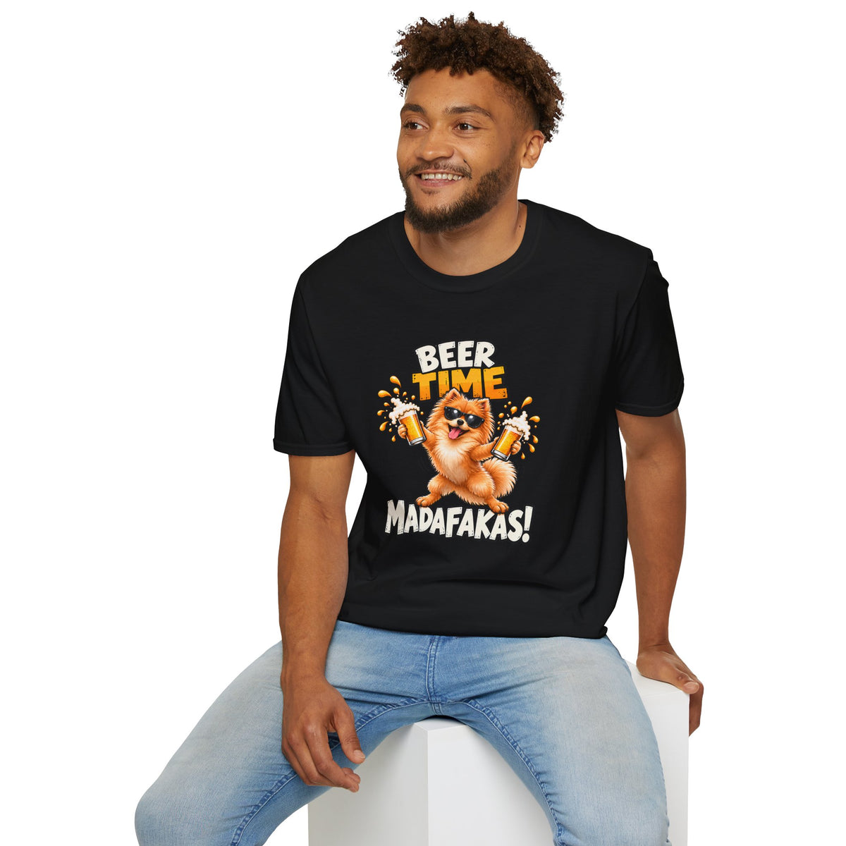 Beer Time, Madafakas! – Pomeranian - Supersoft Unisex T-shirt