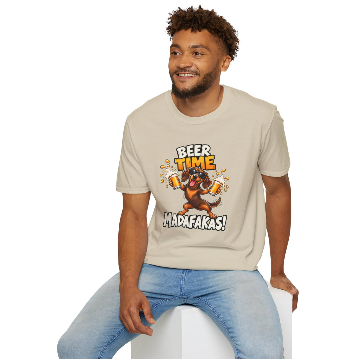 Beer Time, Madafakas! – Dachshund - Supersoft Unisex T-shirt