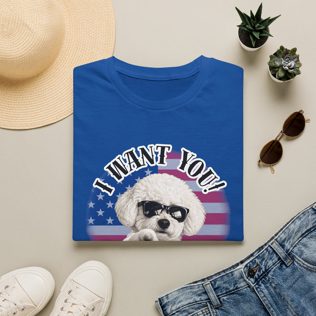 I WANT YOU!...To Throw the Ball! – Bichon Frise - Supersoft Unisex T-shirt
