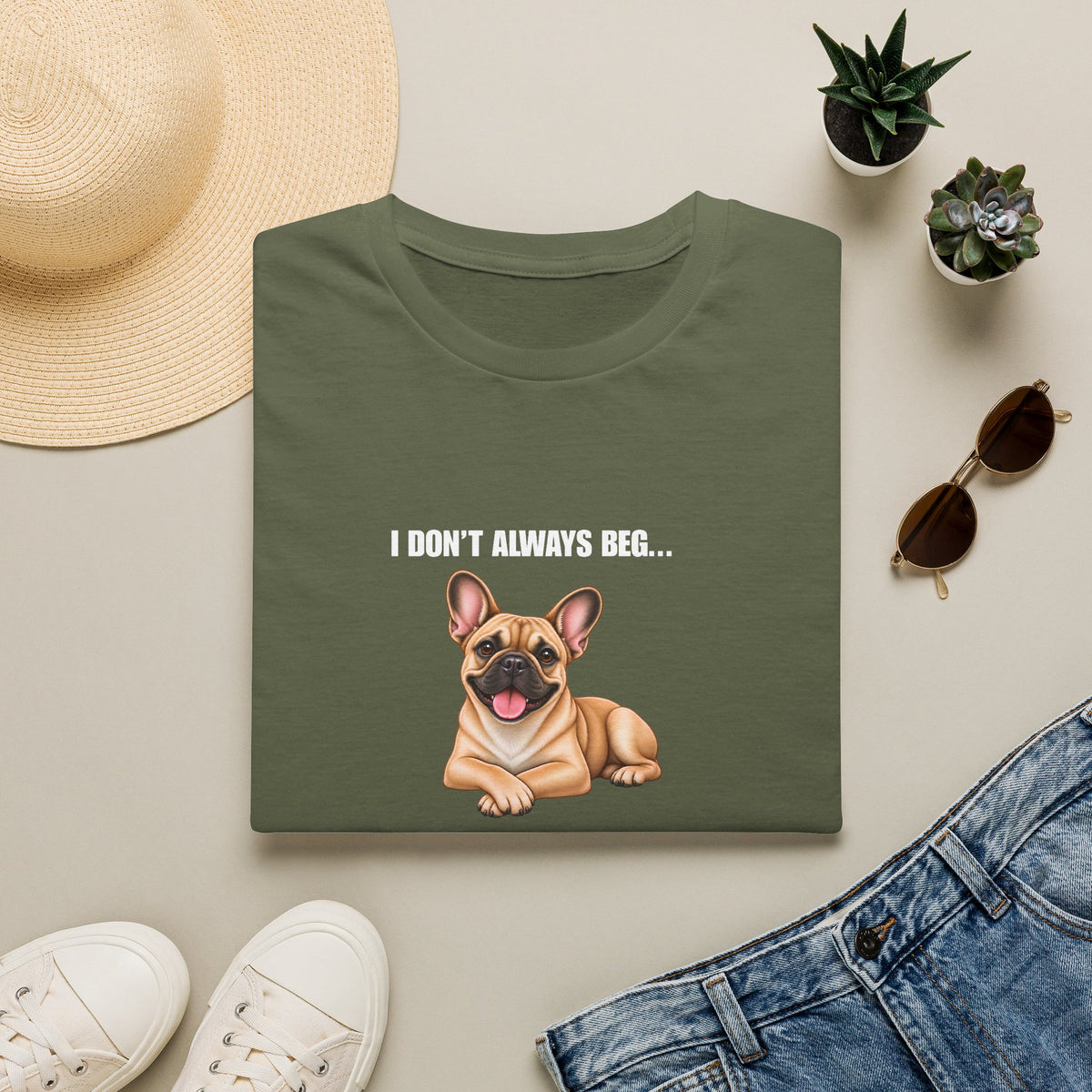 I Don’t Always Beg...But When I Do, I Use My Saddest Eyes - French Bulldog Supersoft Unisex T-Shirt