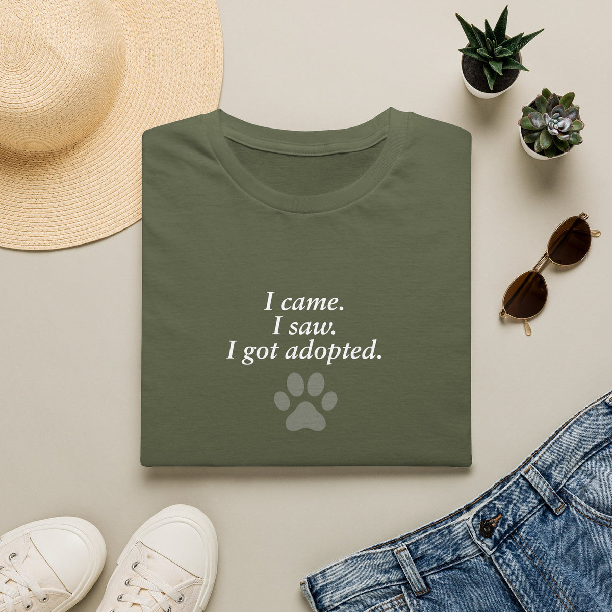 Adopted & Adored – I came. I saw. I got adopted. –  Supersoft Unisex T-Shirt