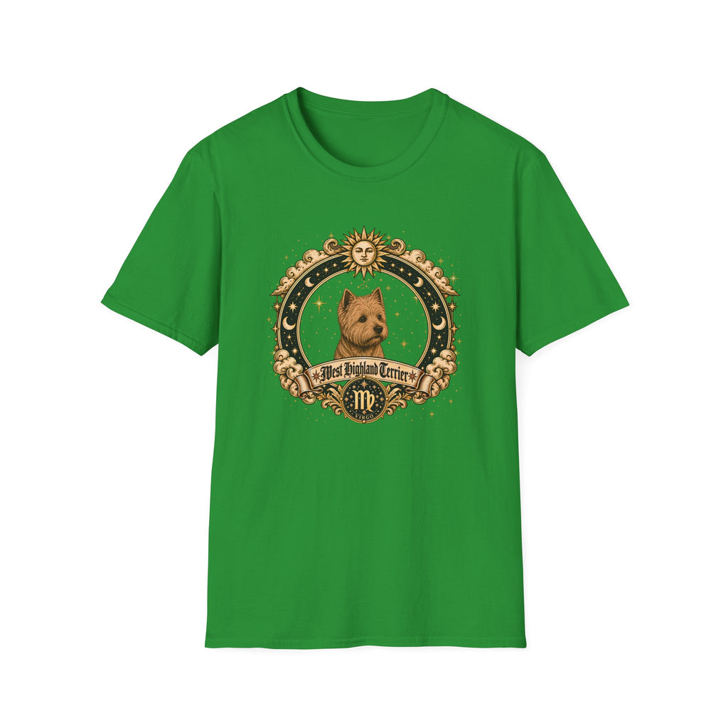 Zodiac Virgo West Highland Terrier - Dog Horoscope Star Sign - Supersoft Unisex Funny T-shirt