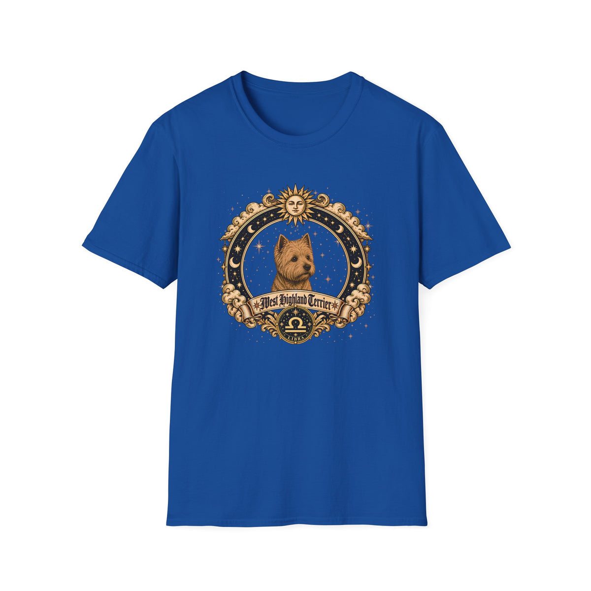 Zodiac Libra West Highland Terrier - Dog Horoscope Star Sign - Supersoft Unisex Funny T-shirt
