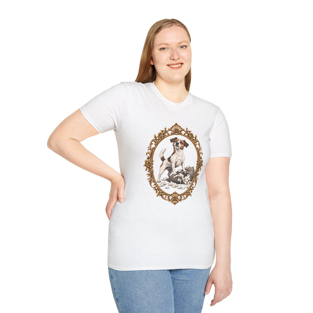 Sir Jack of the Shredded Cushion – Jack Russell - Supersoft Unisex T-shirt