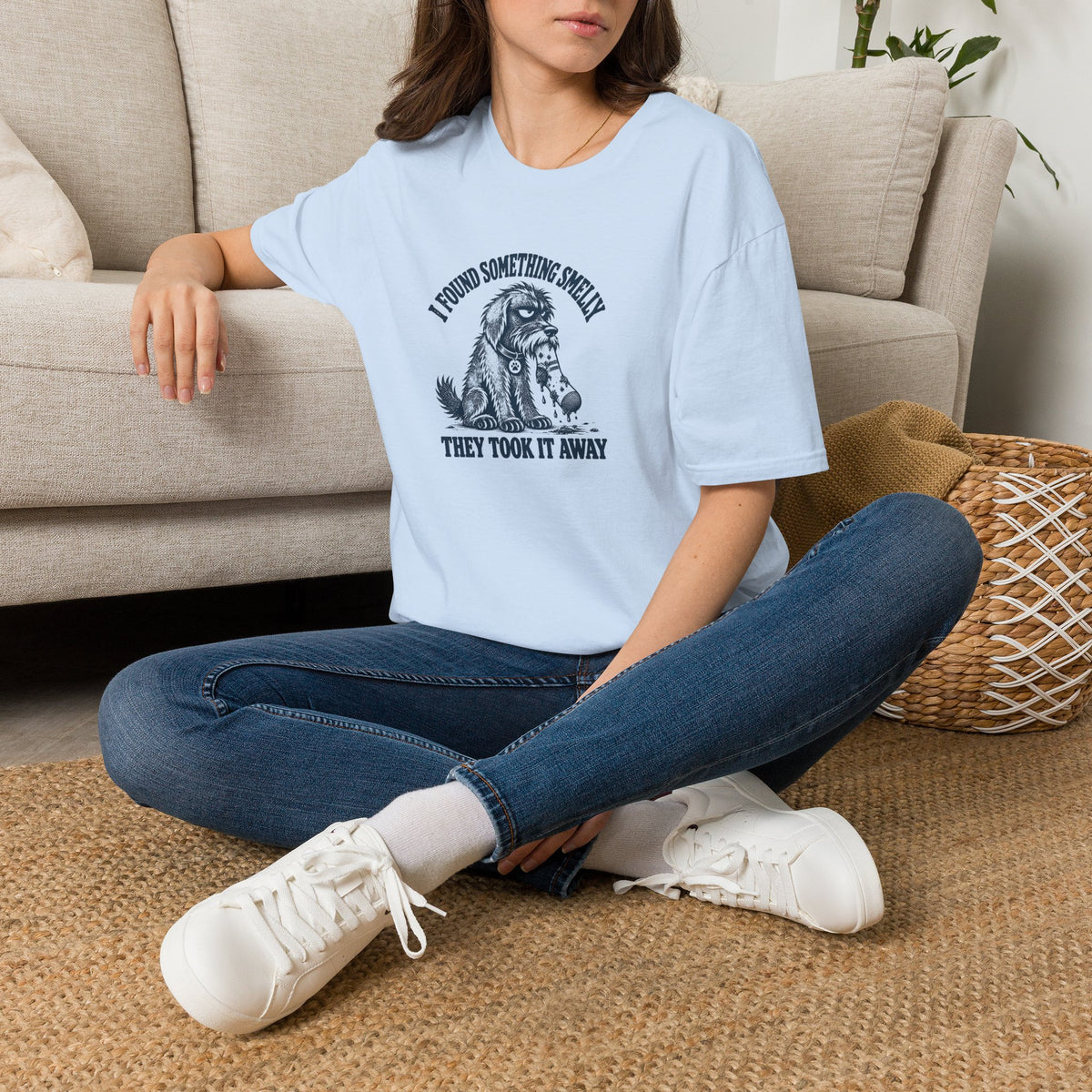 Grumpy Dog - I Found Something Smelly –  Supersoft Unisex T-Shirt