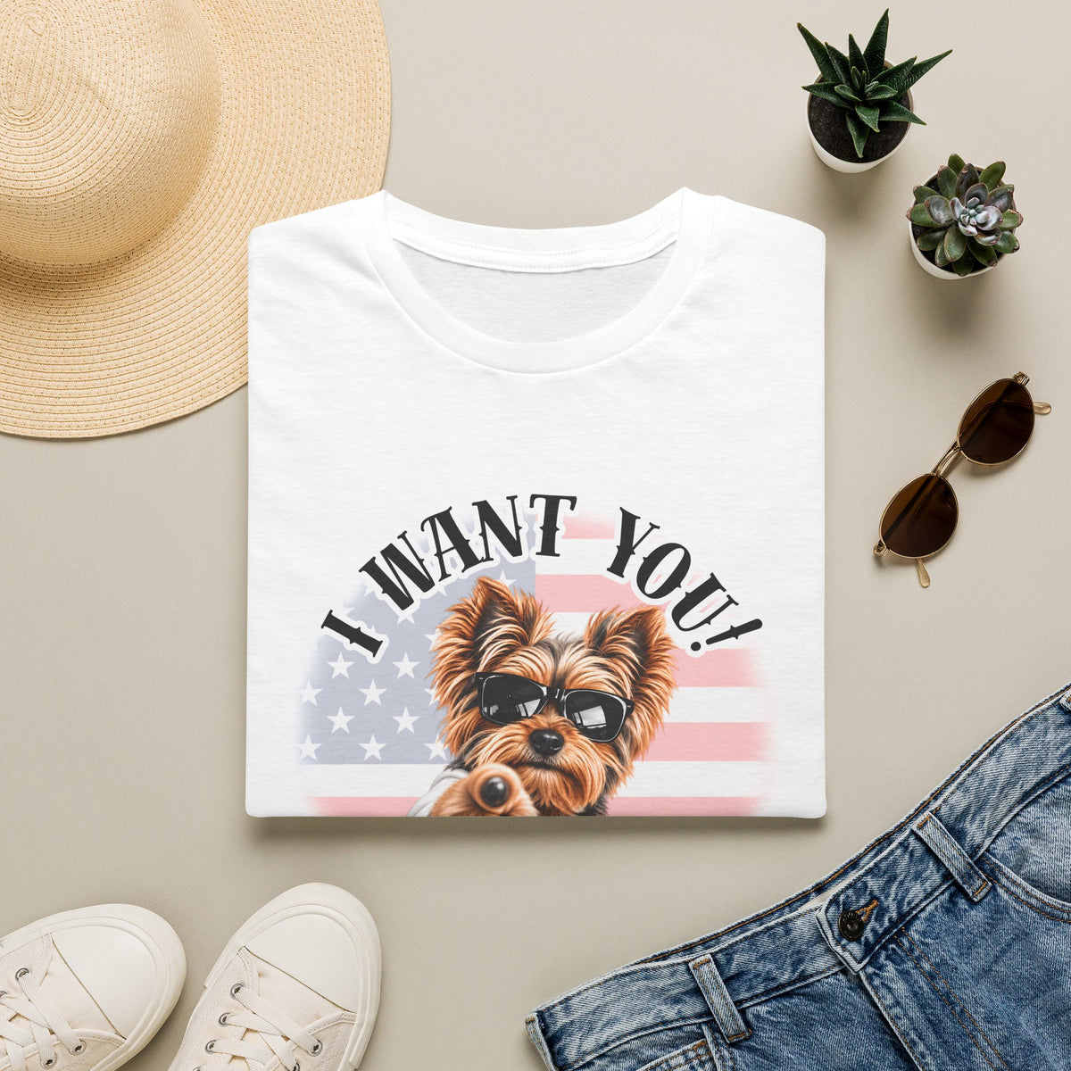 I WANT YOU!...To Rub My Belly! – Yorkshire Terrier - Supersoft Unisex T-shirt