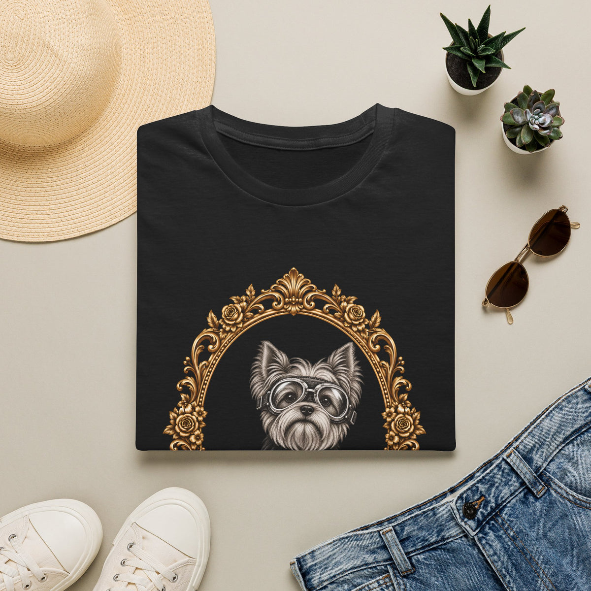 The Flying Yorkie – Yorkshire Terrier - Supersoft Unisex T-shirt