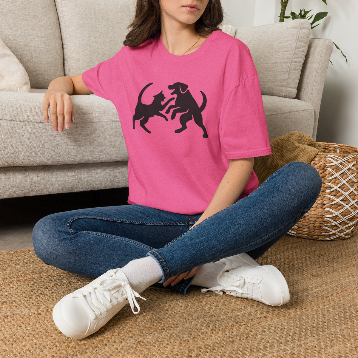 Cat and Dog  –  Supersoft Unisex T-Shirt