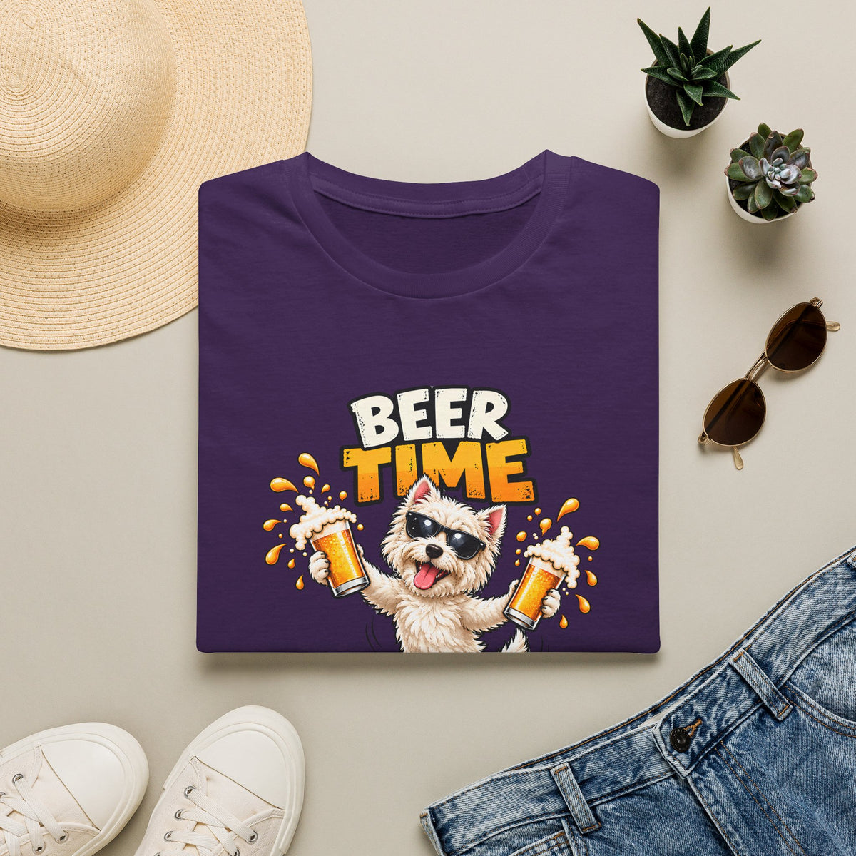 Beer Time, Madafakas! – West Highland Terrier - Supersoft Unisex T-shirt