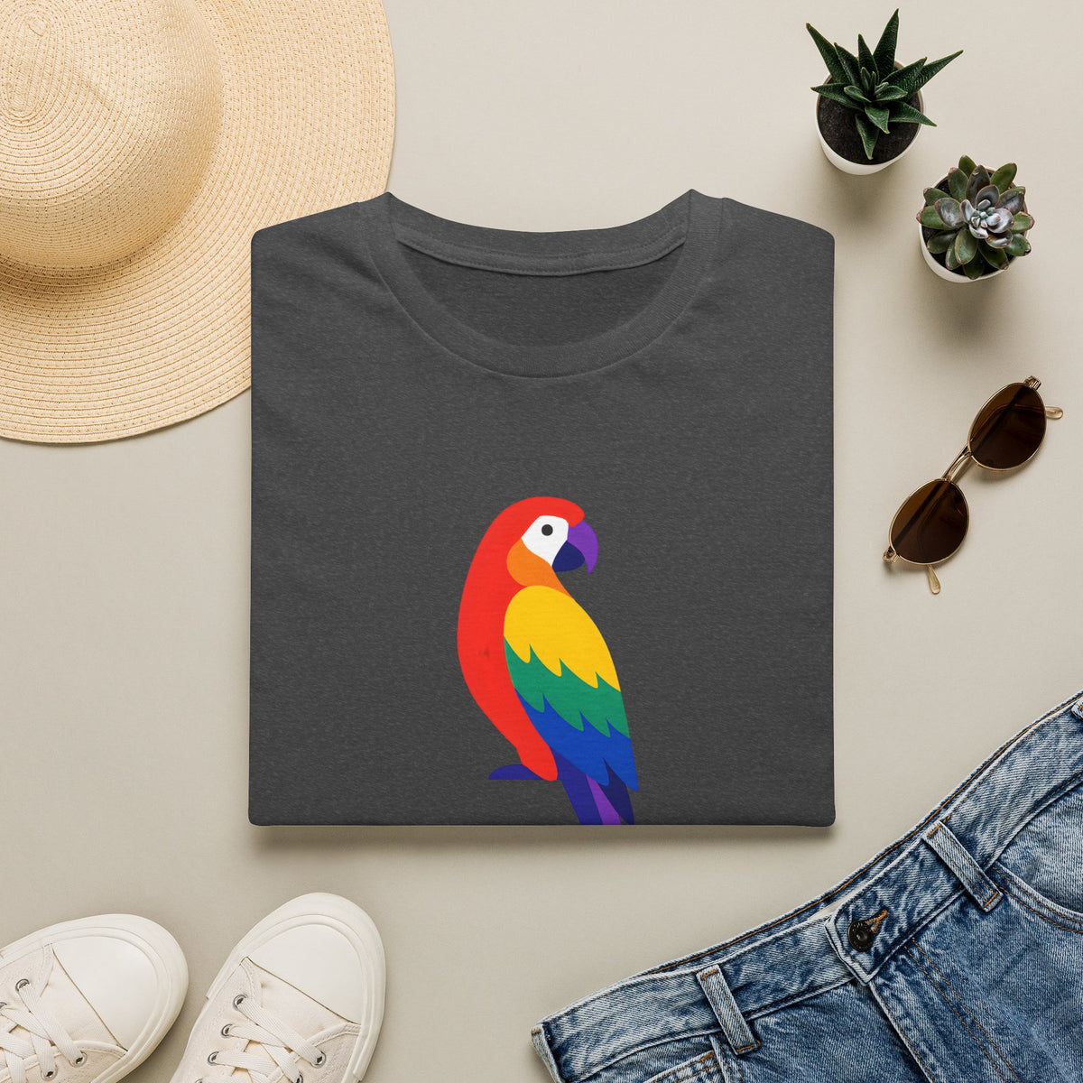 Colorful Parrot Pop Art –  Supersoft Unisex T-Shirt