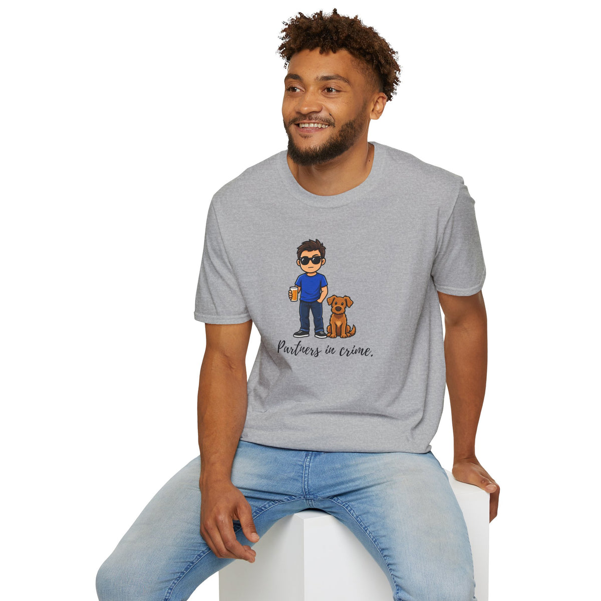 Beer, Dogs and Dudes - Partners in Crime - Supersoft Unisex T-shirt