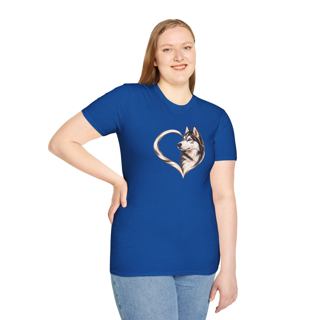 A Heart of Love – Siberian Husky - Supersoft Unisex T-shirt