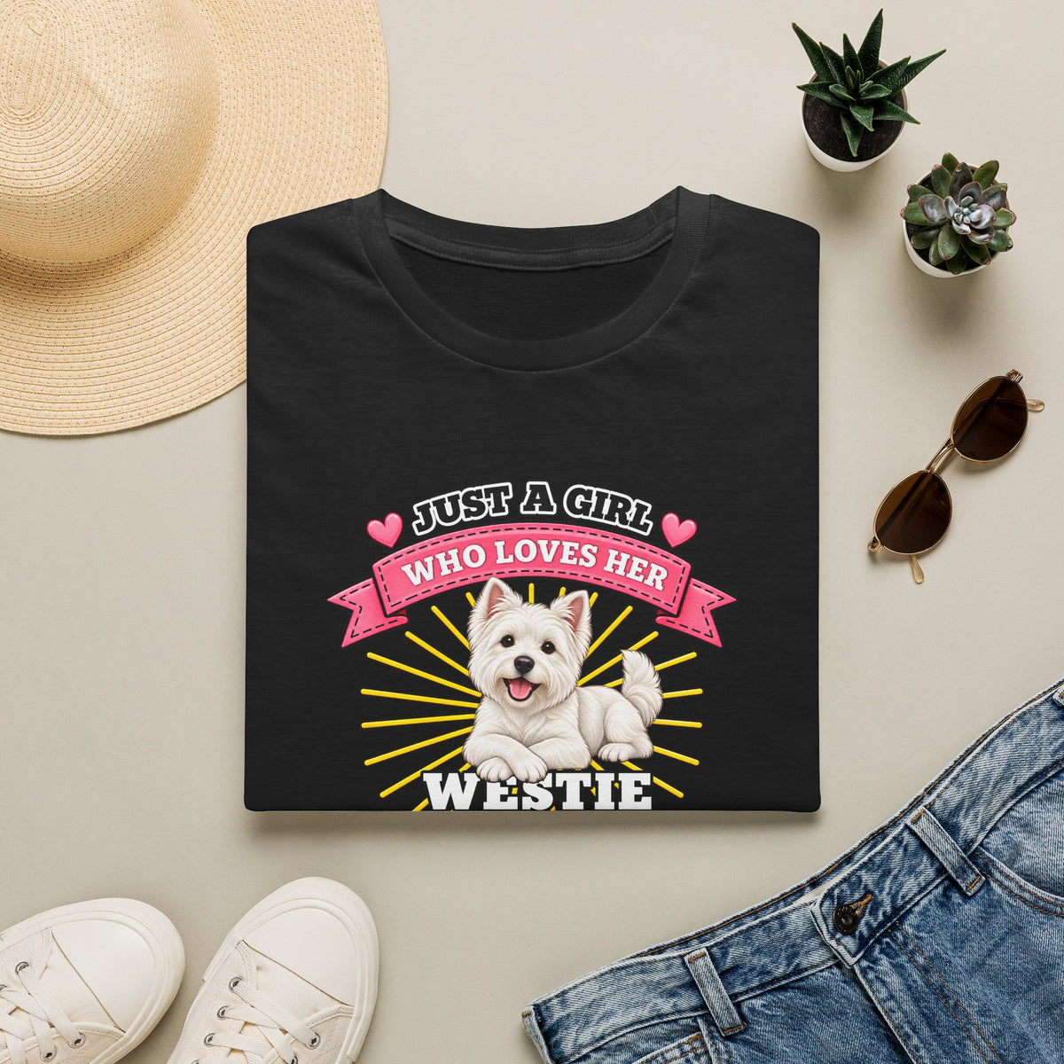 Just a Girl Who Loves Her Westie–  Supersoft Unisex T-Shirt