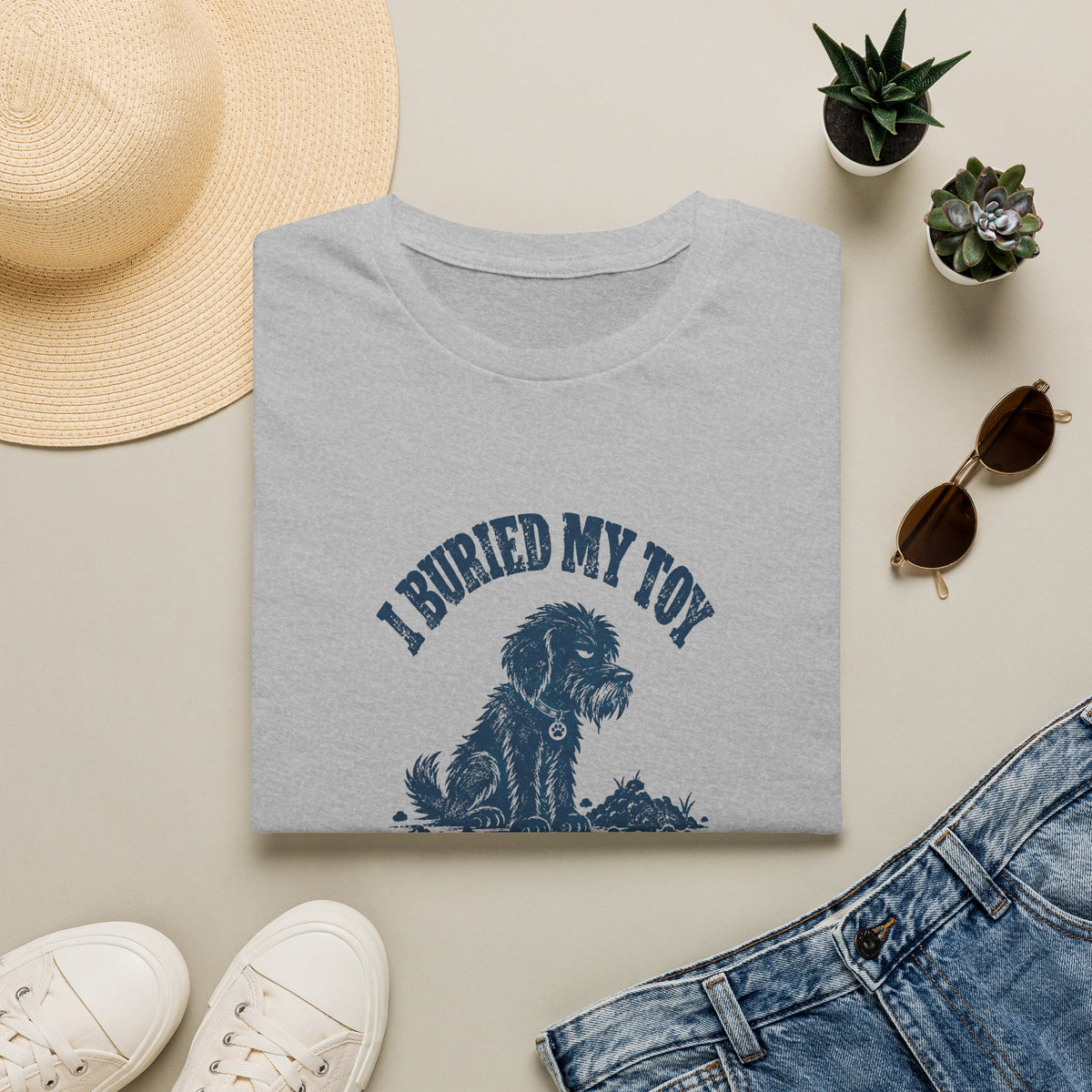 Grumpy Dog - I Buried My Toy Now I Can't Find It –  Supersoft Unisex T-Shirt