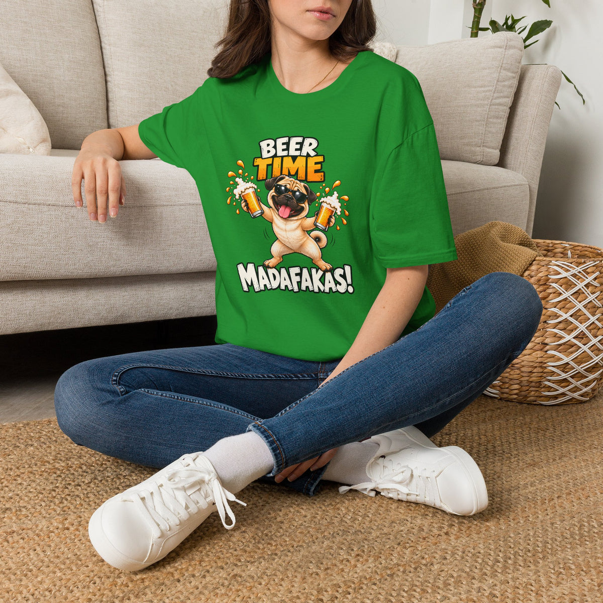 Beer Time, Madafakas! – Pug - Supersoft Unisex T-shirt