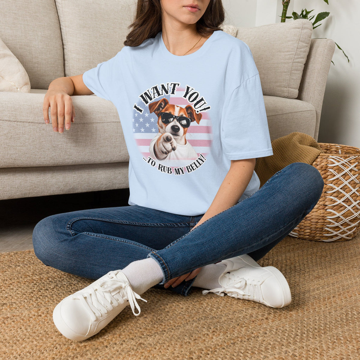 I WANT YOU!...To Rub My Belly! – Jack Russell - Supersoft Unisex T-shirt