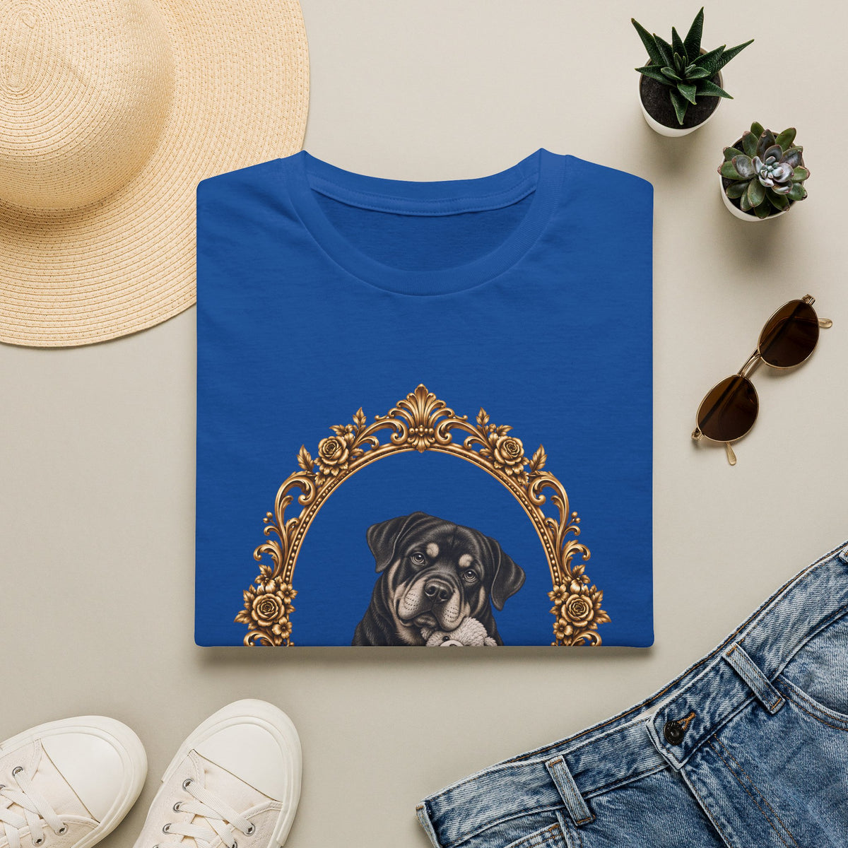 The Gentle Giant – Rottweiler & Teddy Bear - Supersoft Unisex T-shirt