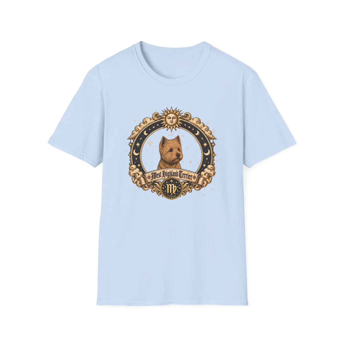Zodiac Virgo West Highland Terrier - Dog Horoscope Star Sign - Supersoft Unisex Funny T-shirt