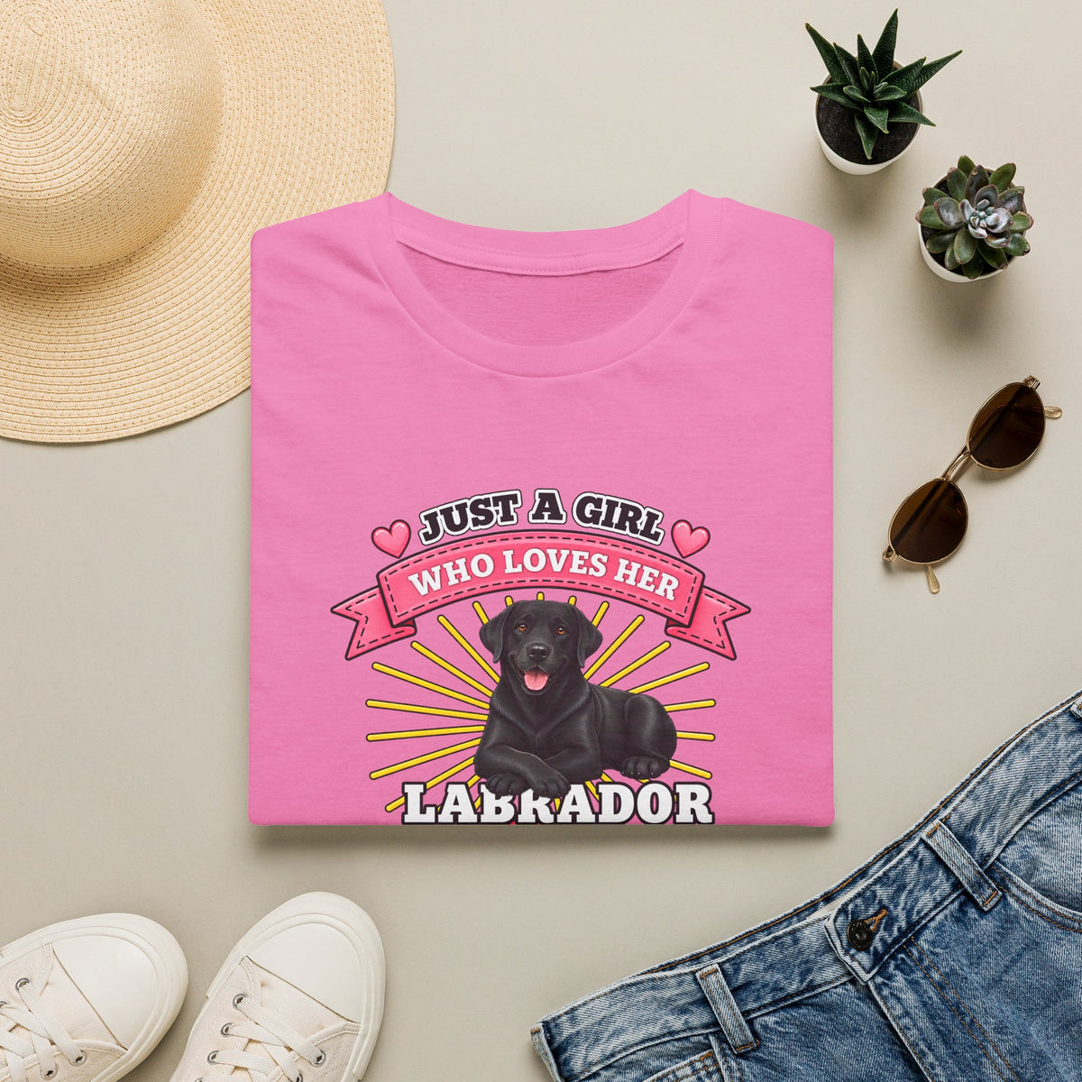 Just a Girl Who Loves Her Black Labrador –  Supersoft Unisex T-Shirt