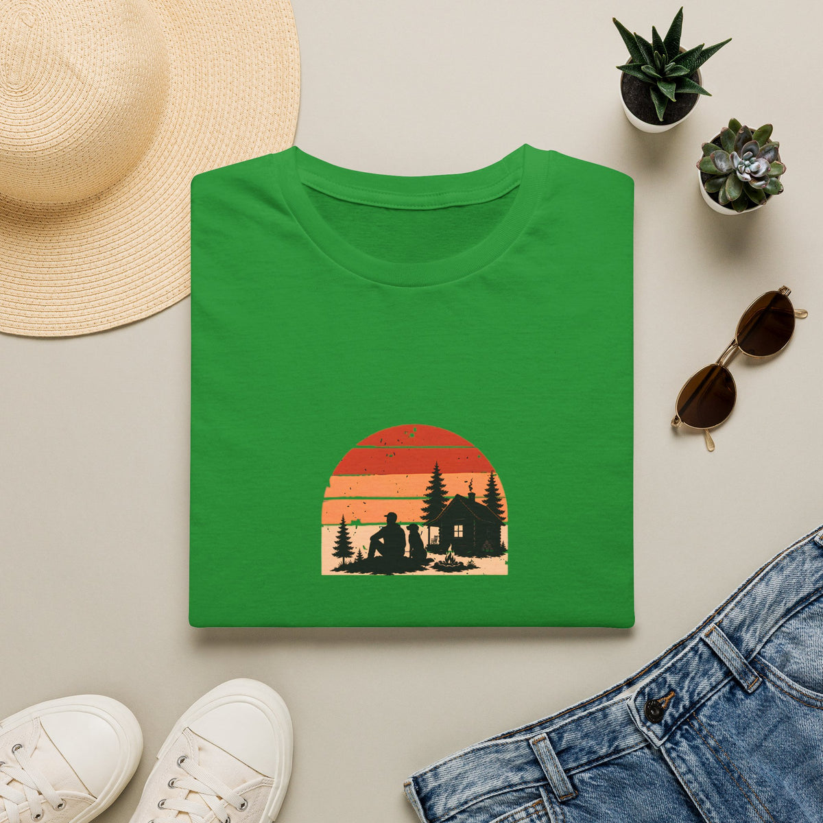 Cabin, Campfire & My Best Friend –  Supersoft Unisex T-Shirt