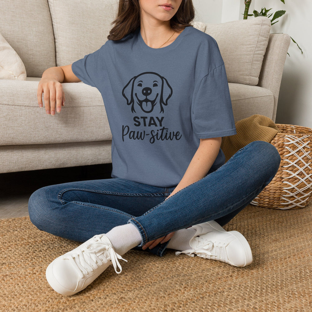 Stay Paw-sitive Labrador –  Supersoft Unisex T-Shirt