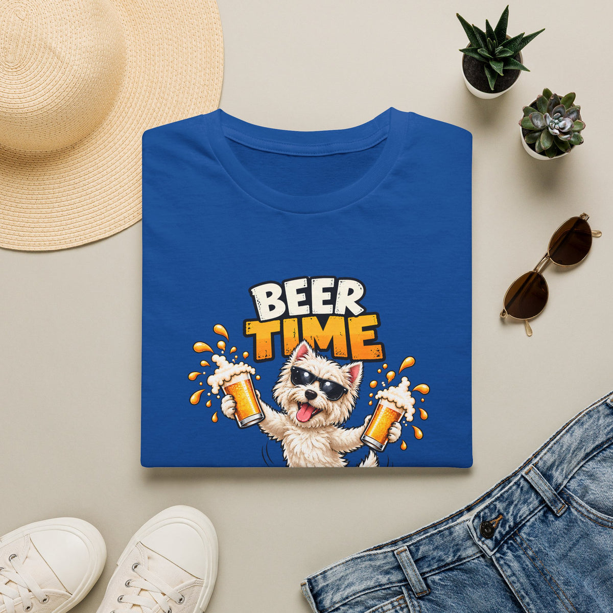 Beer Time, Madafakas! – West Highland Terrier - Supersoft Unisex T-shirt