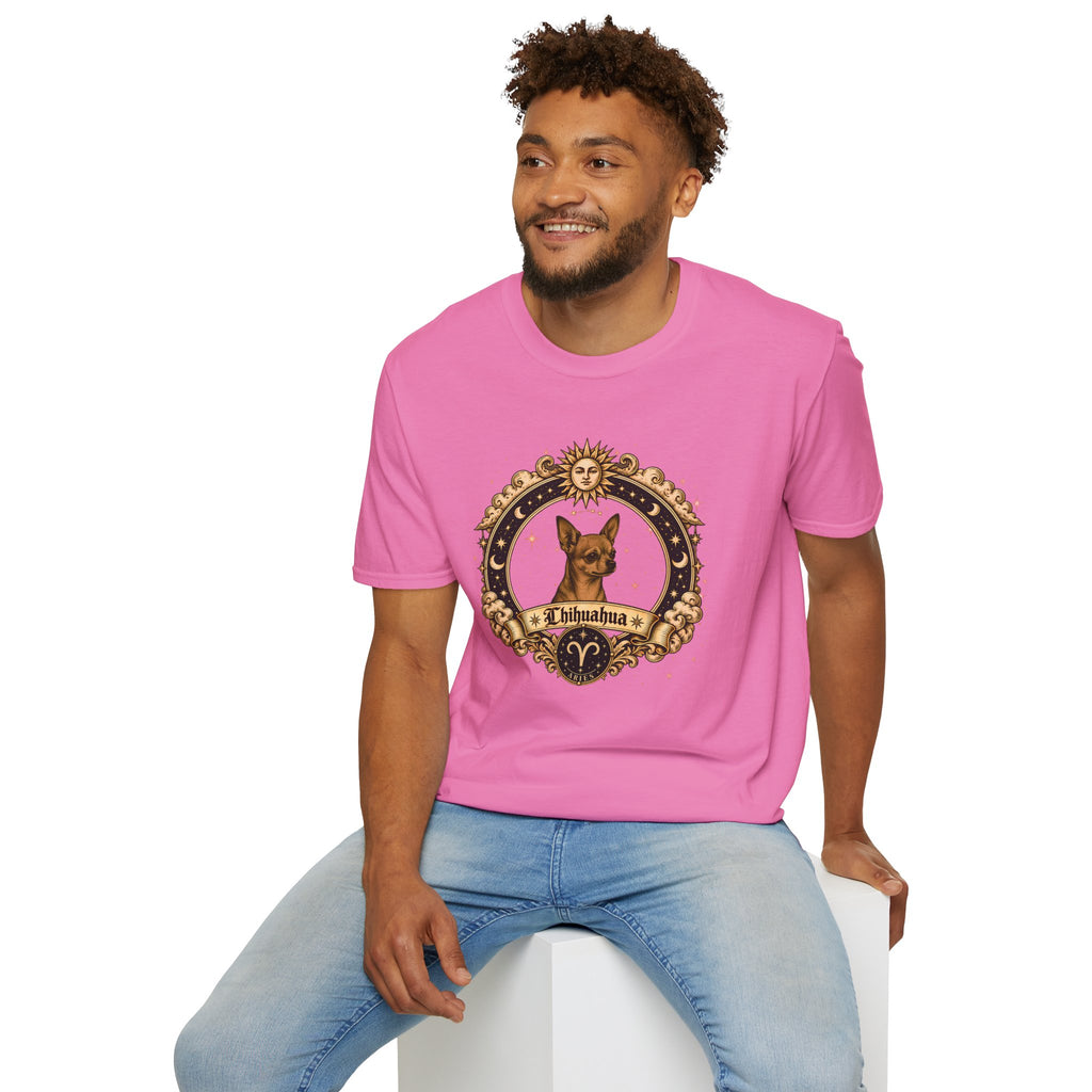 Zodiac Aries Chihuahua - Dog Horoscope Star Sign - Supersoft Unisex T-shirt