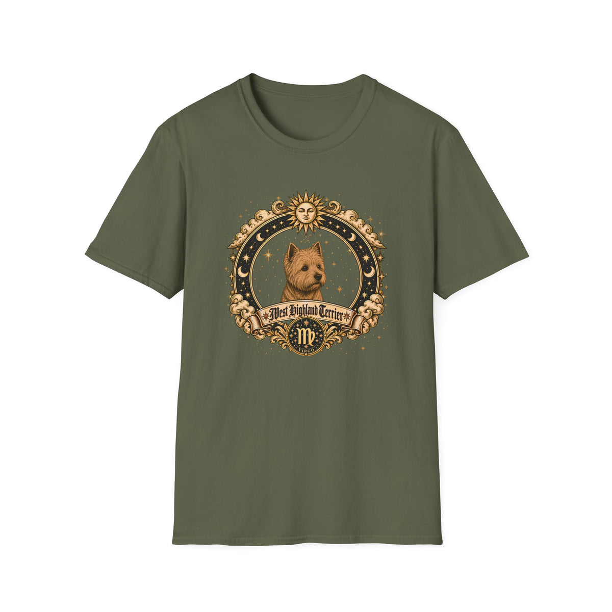 Zodiac Virgo West Highland Terrier - Dog Horoscope Star Sign - Supersoft Unisex Funny T-shirt