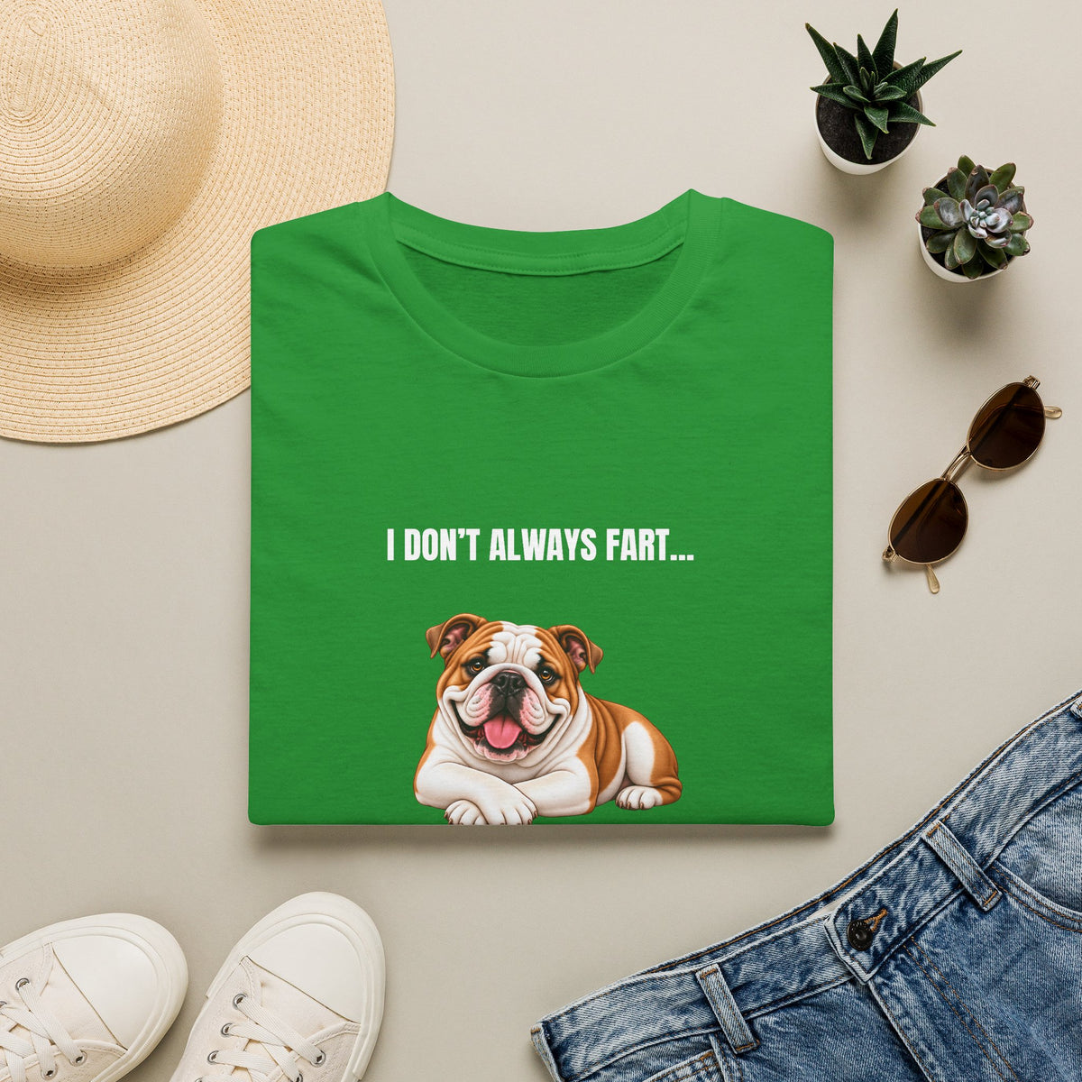 I Don’t Always Fart...But When I Do, I Leave The Room - British Bulldog Supersoft Unisex T-Shirt