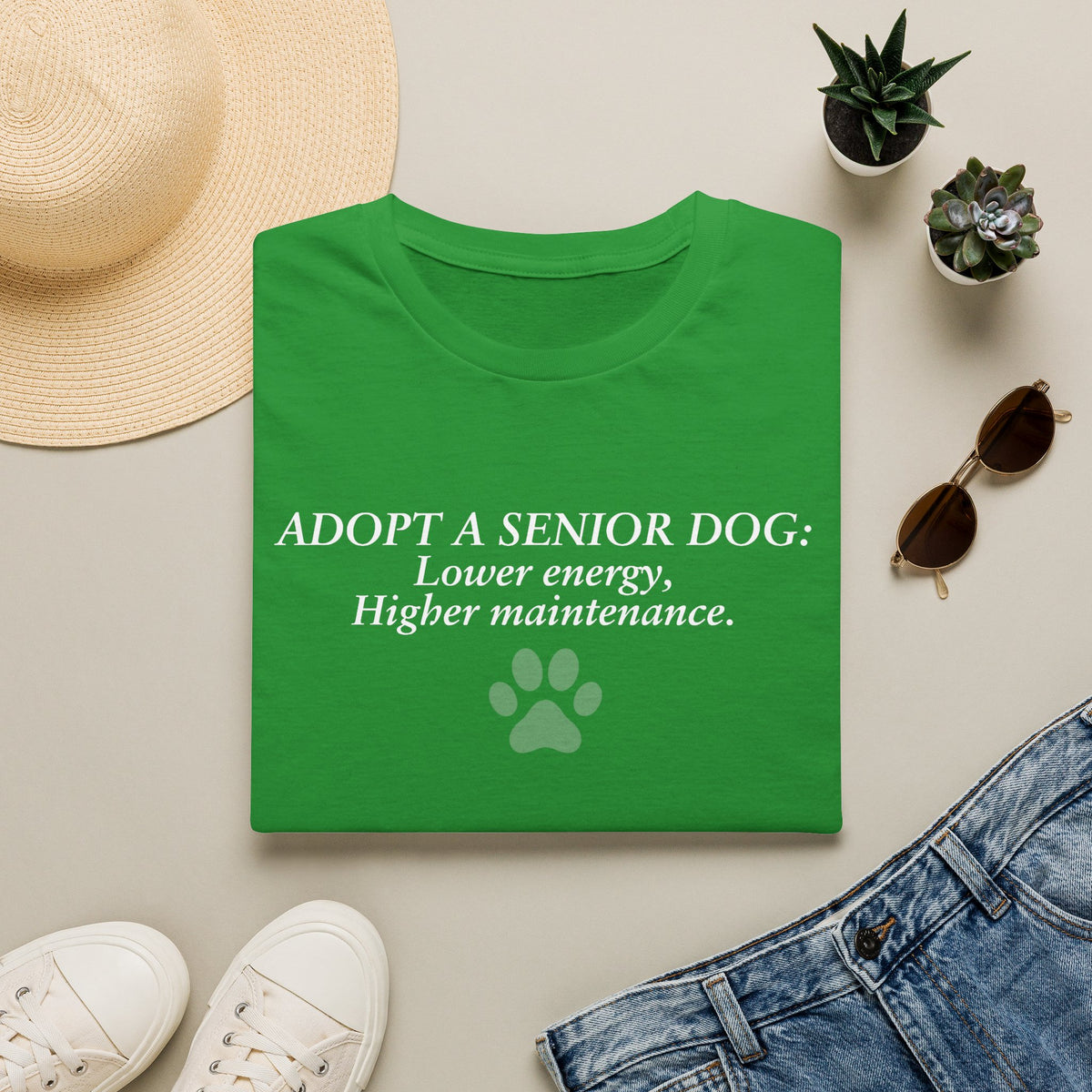 Adopted & Adored – Adopt a Senior Dog: Lower energy, Higher maintenance –  Supersoft Unisex T-Shirt
