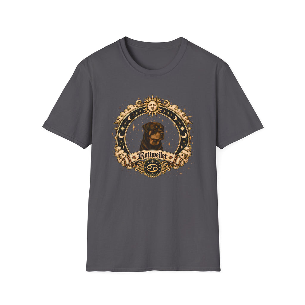 Zodiac Cancer Rottweiler - Dog Horoscope Star Sign - Supersoft Unisex Funny T-shirt