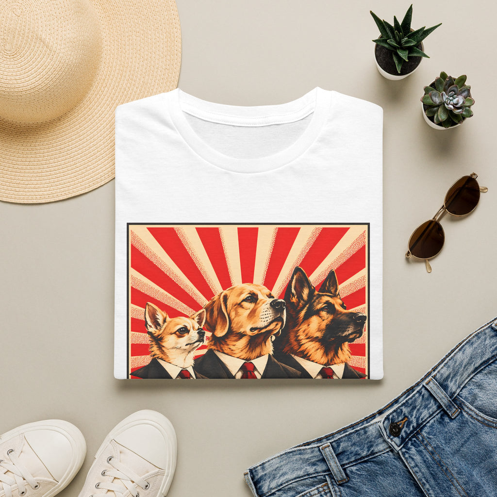 The Pawletariat Shall Rise! – United We Bark, Divided We Beg! - Supersoft Unisex T-shirt