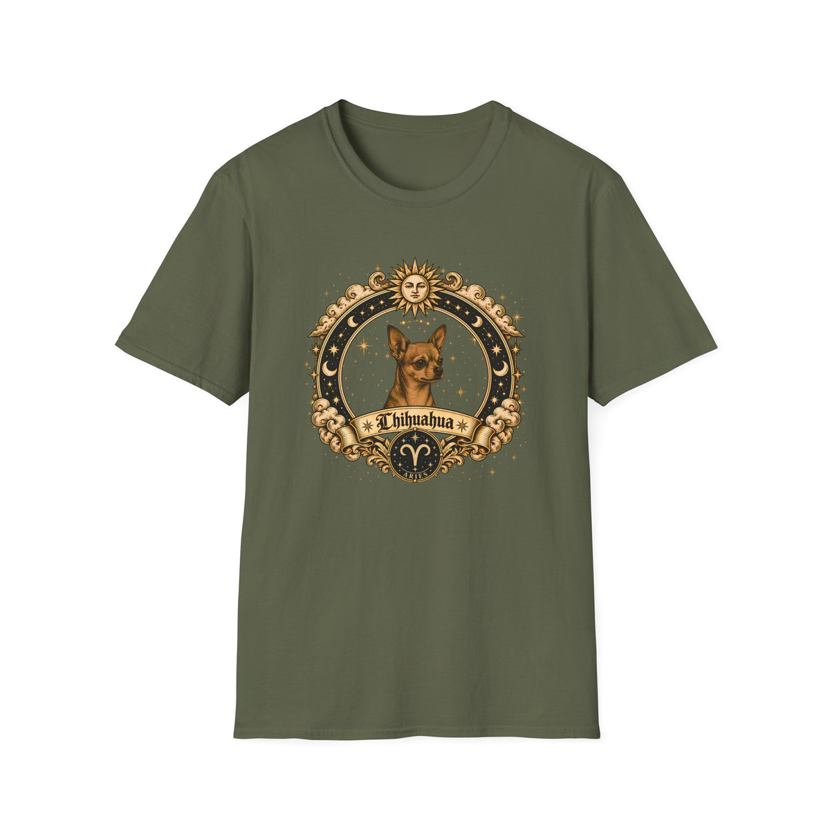 Zodiac Aries Chihuahua - Dog Horoscope Star Sign - Supersoft Unisex T-shirt