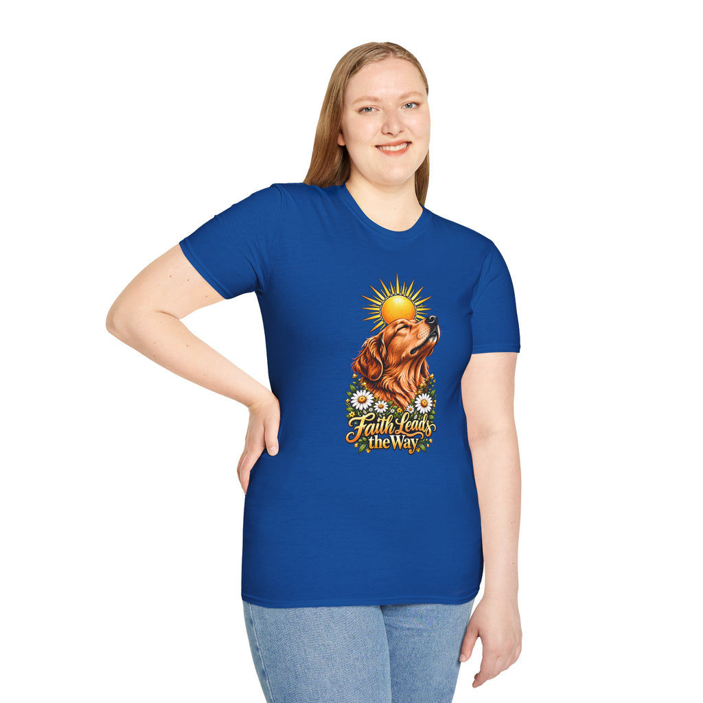 Faith Leads the Way - Golden Retriever - Supersoft Unisex T-shirt