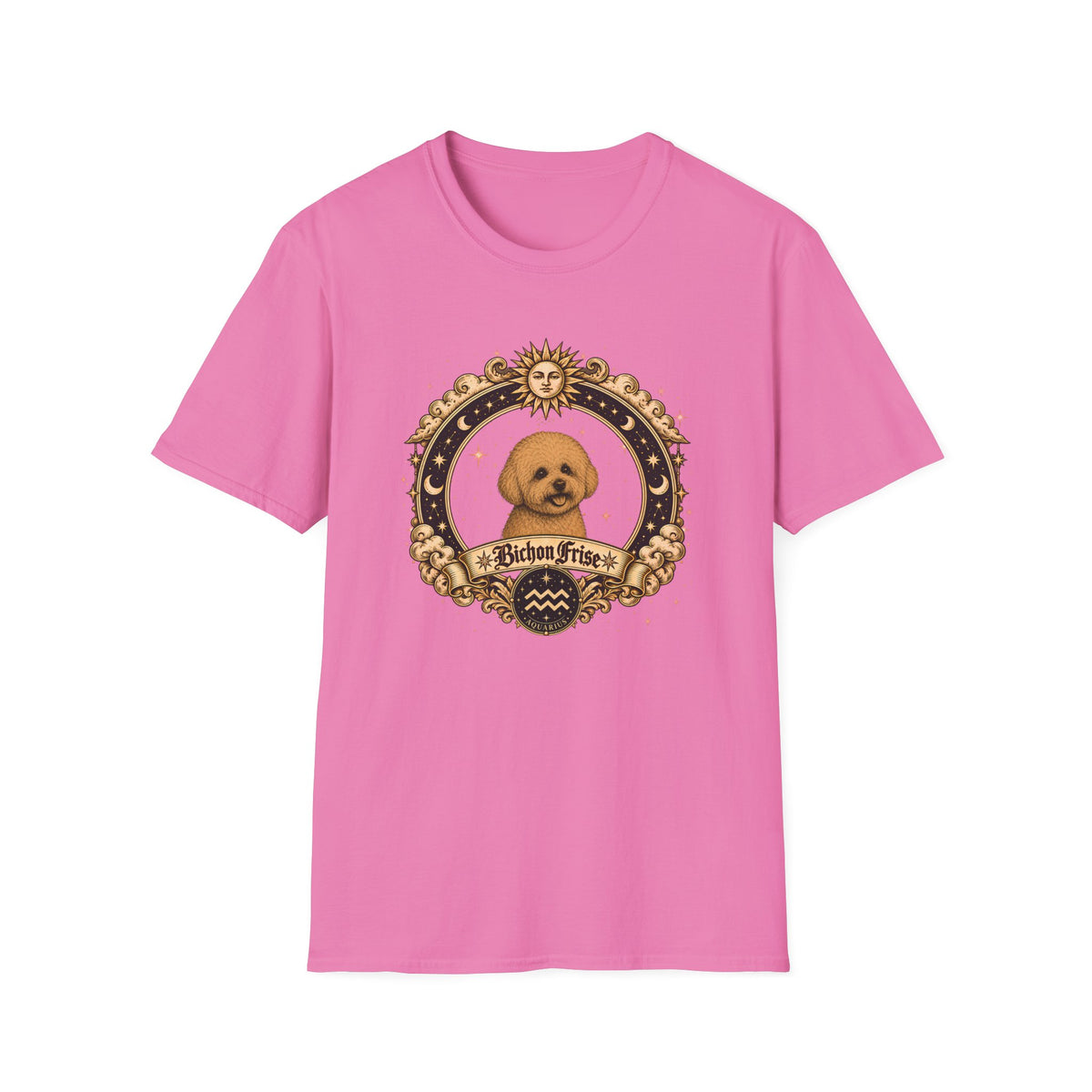Zodiac Aquarius Bichon Frise - Dog Horoscope Star Sign - Supersoft Unisex T-shirt