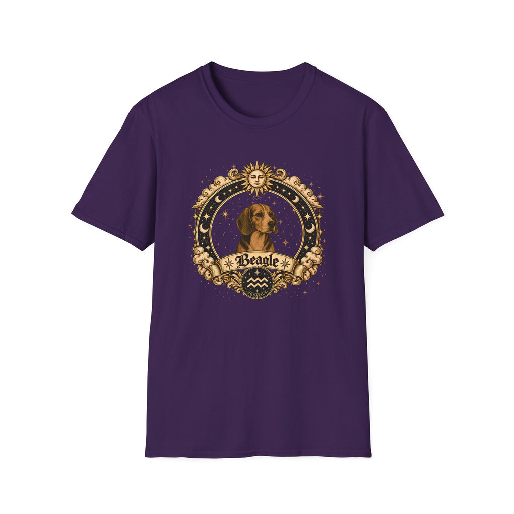 Zodiac Aquarius Beagle - Dog Horoscope Star Sign - Supersoft Unisex T-shirt