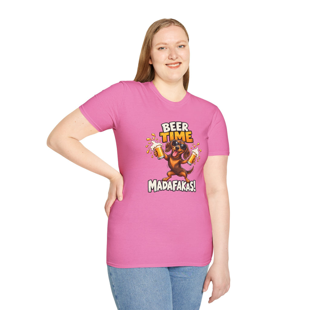 Beer Time, Madafakas! – Dachshund - Supersoft Unisex T-shirt