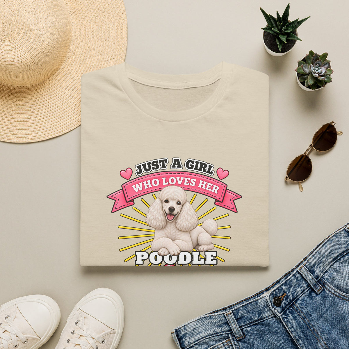 Just a Girl Who Loves Her Poodle –  Supersoft Unisex T-Shirt