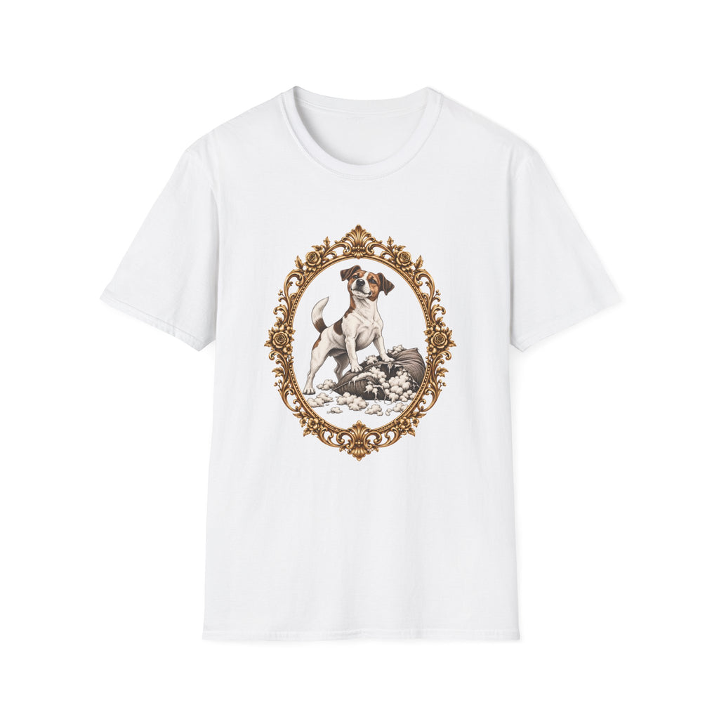 Sir Jack of the Shredded Cushion – Jack Russell - Supersoft Unisex T-shirt
