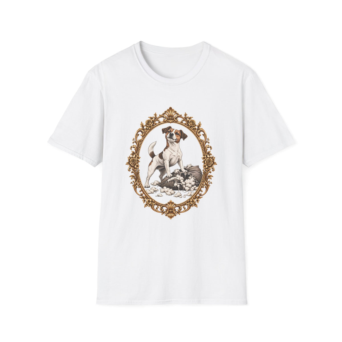 Sir Jack of the Shredded Cushion – Jack Russell - Supersoft Unisex T-shirt