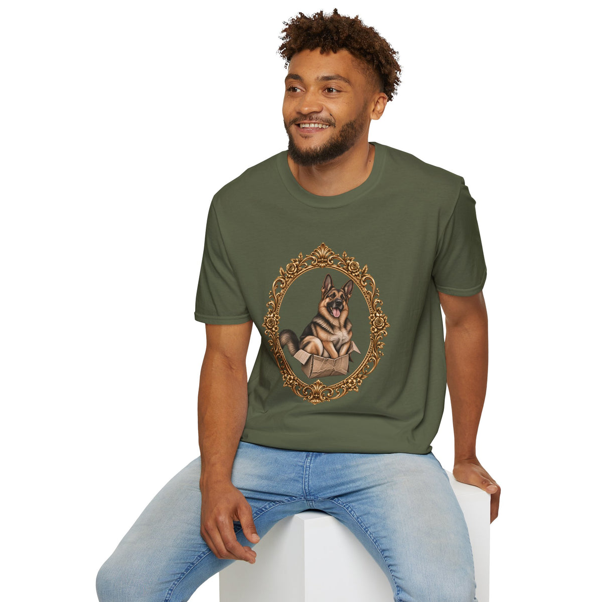 Lord Boxington of the Cardboard Castle – German Shepherd - Supersoft Unisex T-shirt