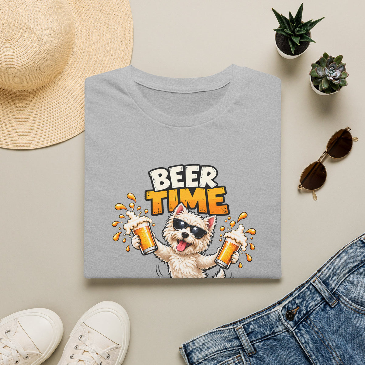 Beer Time, Madafakas! – West Highland Terrier - Supersoft Unisex T-shirt