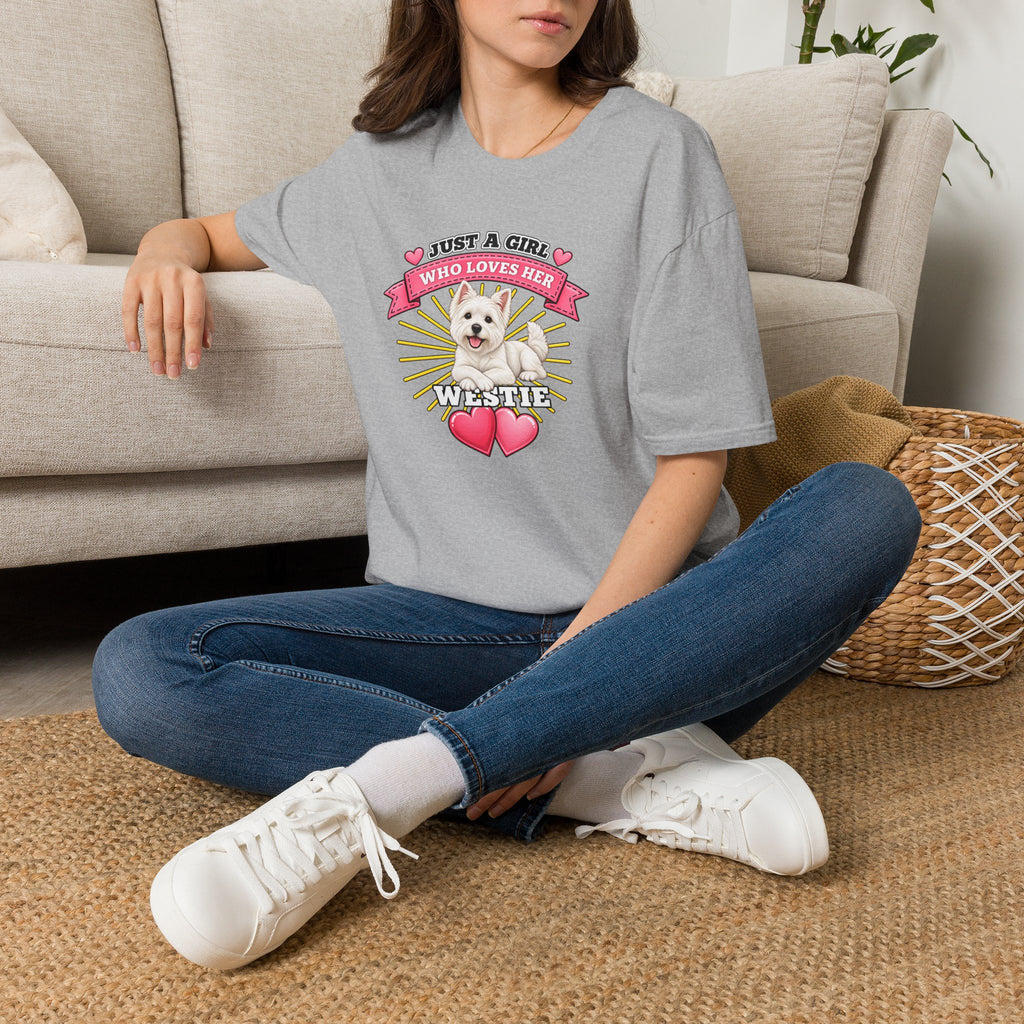 Just a Girl Who Loves Her Westie–  Supersoft Unisex T-Shirt