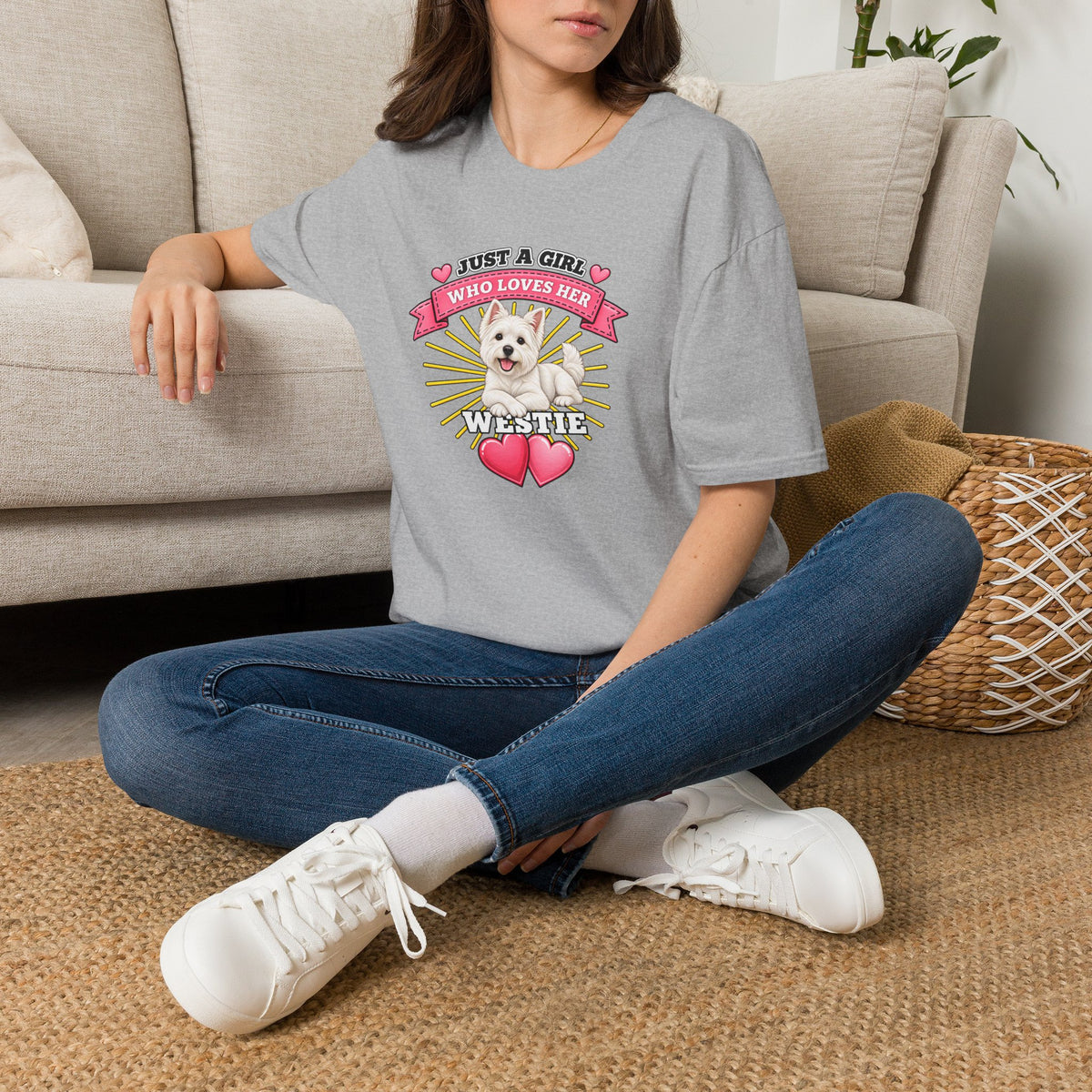 Just a Girl Who Loves Her Westie–  Supersoft Unisex T-Shirt