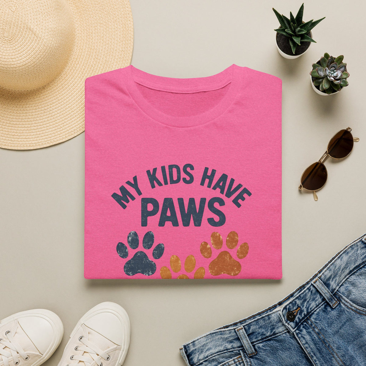 My Kids Have Paws –  Supersoft Unisex T-Shirt