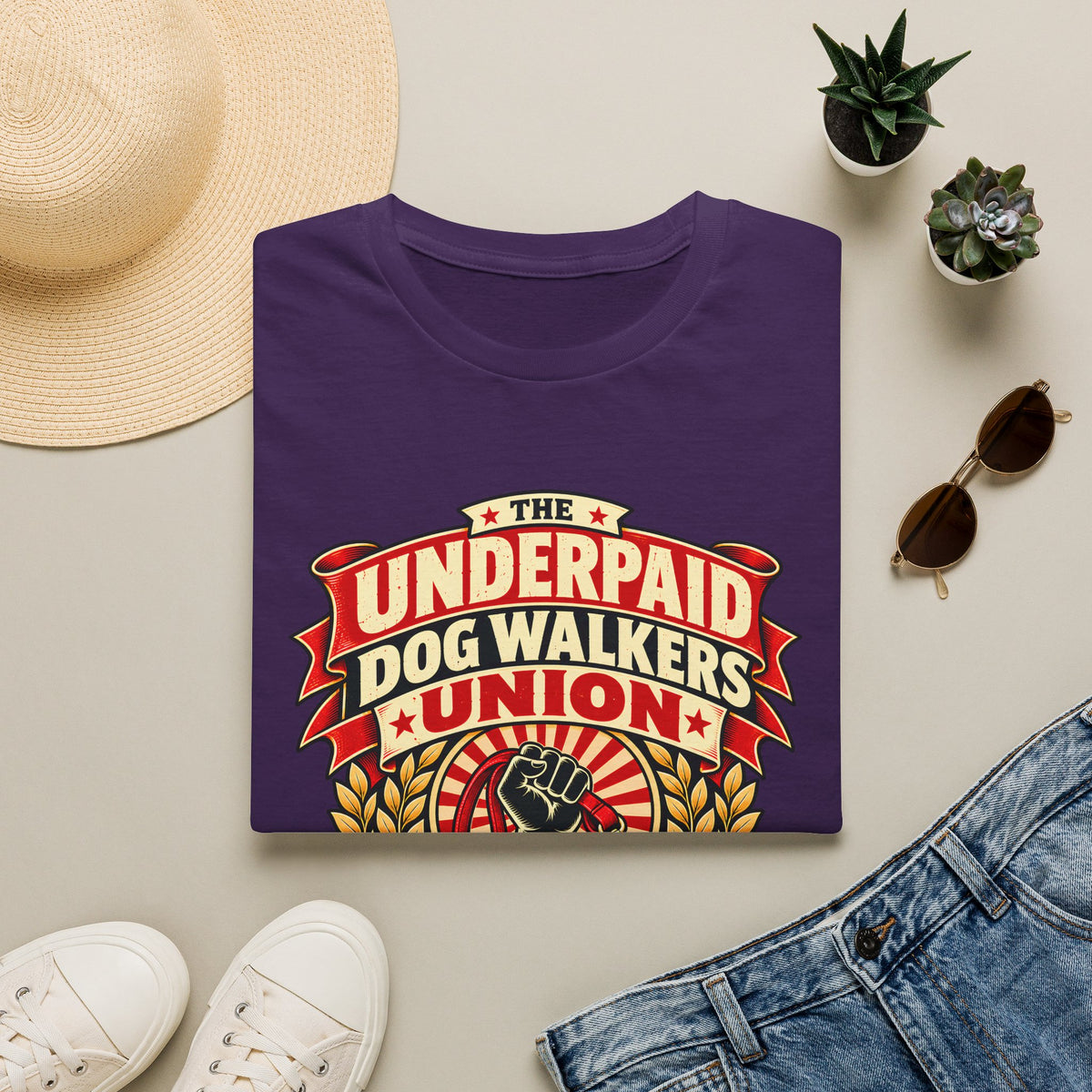 The Underpaid Dog Walkers Union - Supersoft Unisex T-shirt