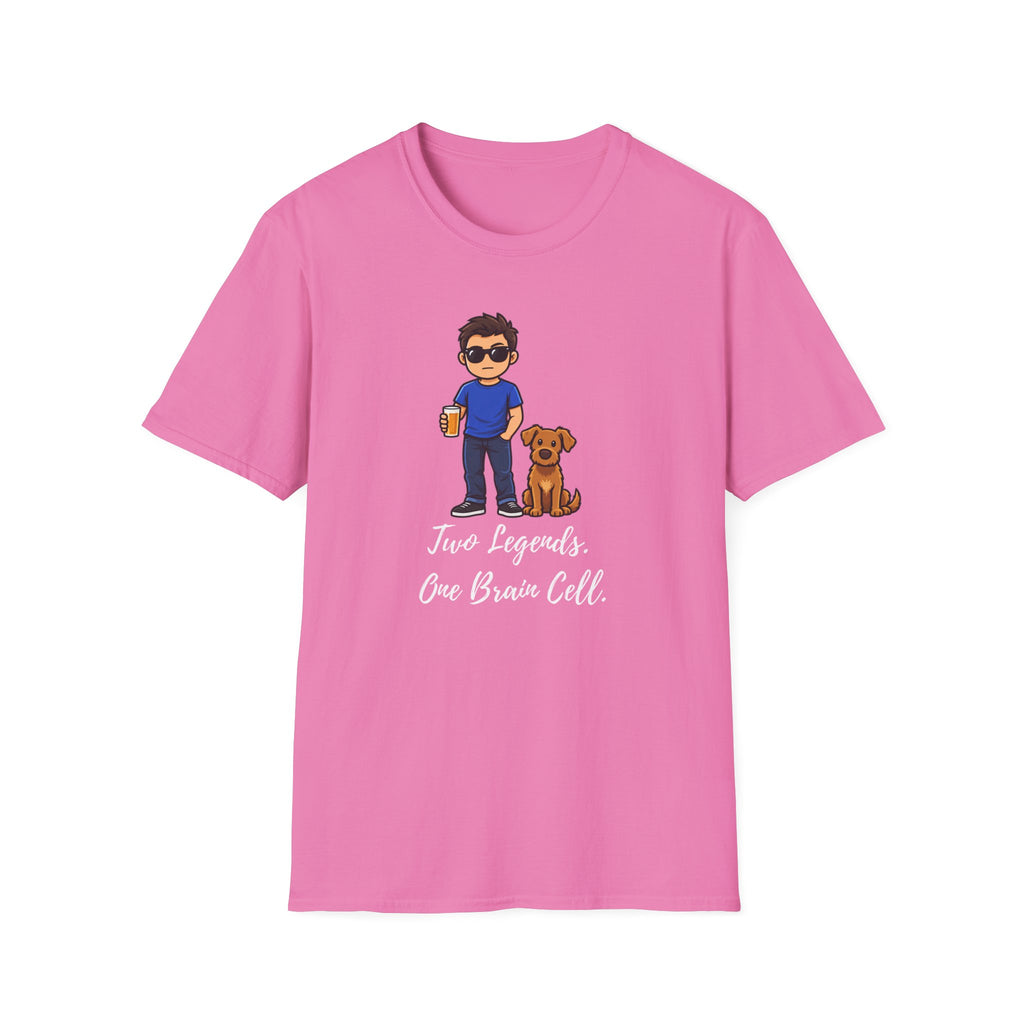 Beer, Dogs and Dudes - Two Legends, One Brain Cell - Supersoft Unisex T-shirt