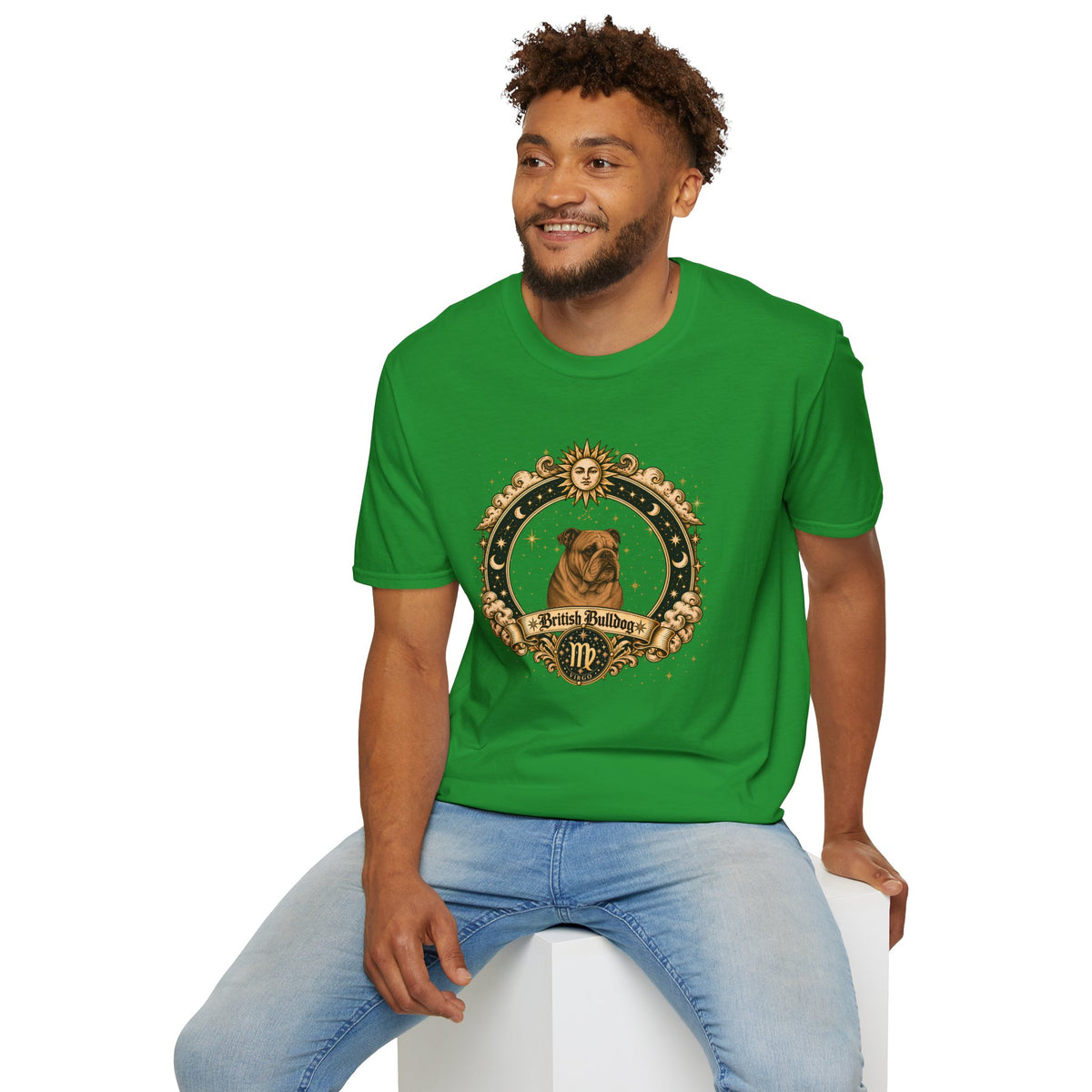 Zodiac Virgo British Bulldog - Dog Horoscope Star Sign - Supersoft Unisex T-shirt